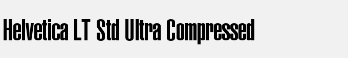 Helvetica LT Std Ultra Compressed